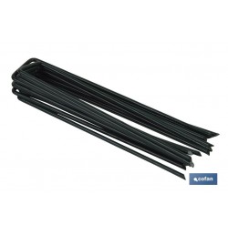 PACK 10 GRAPAS EN U 15 CM PARA CÉSPED ARTIFICIAL