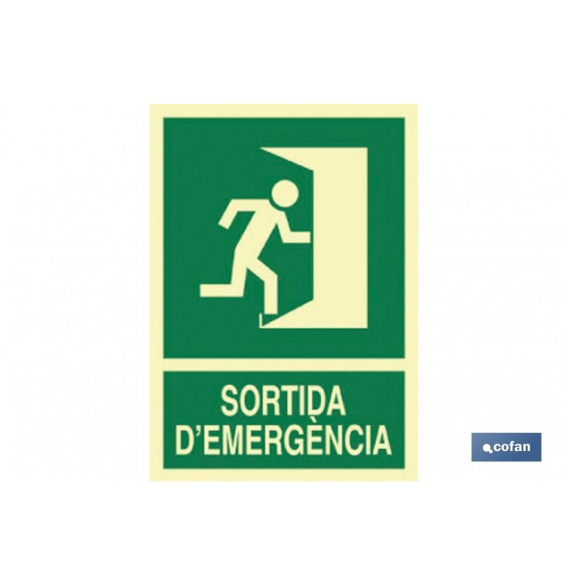 SEÑAL LUMINISCENTE 297X210MM.