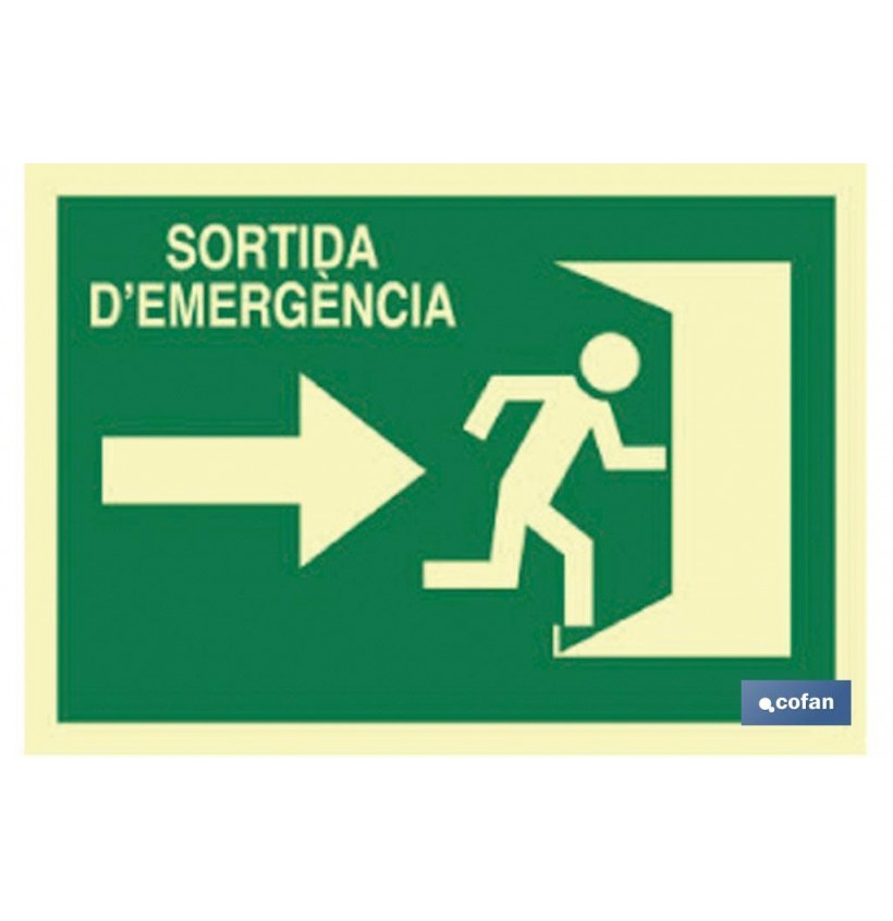 SEÑAL LUMINISCENTE 297X210MM.