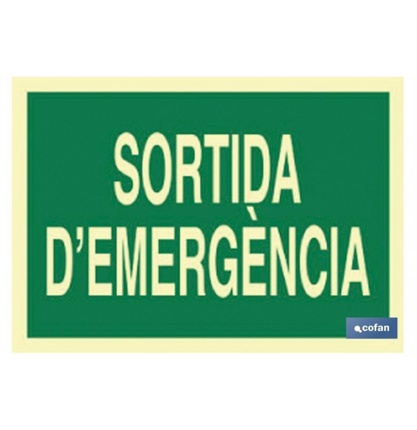 SEÑAL LUMINISCENTE 297X210MM.