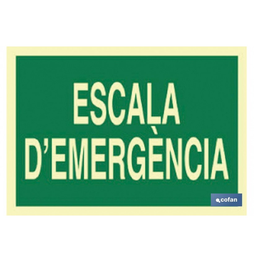 SEÑAL LUMINISCENTE 297X210MM.