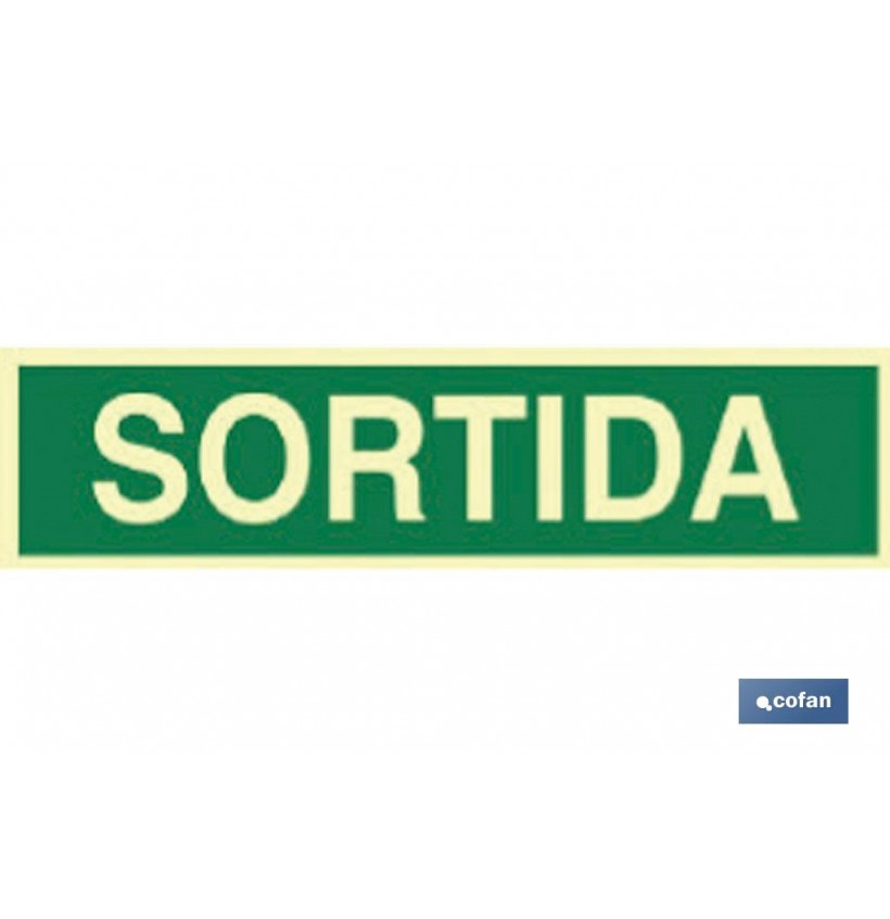 SEÑAL LUMUNISCENTE 400X100MM