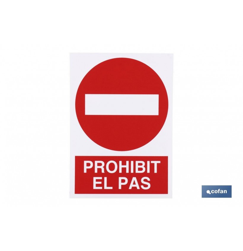 SEÑAL POLIESTIRENO 297X210 MM