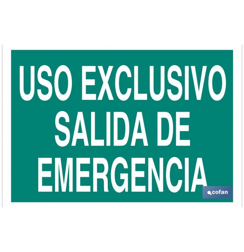 SEÑAL LUMINISCENTE 297X210MM.