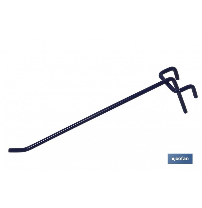 GANCHOS AZUL BLISTER VARILLA SIMPLE 22CM