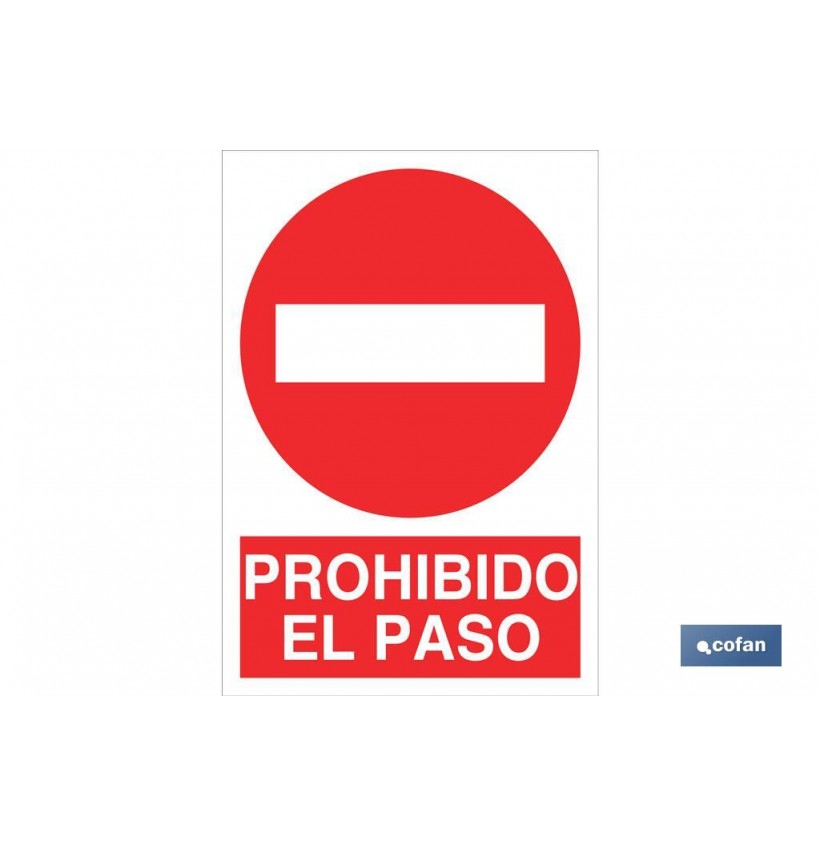 SEÑAL POLIESTIRENO 210X148MM.