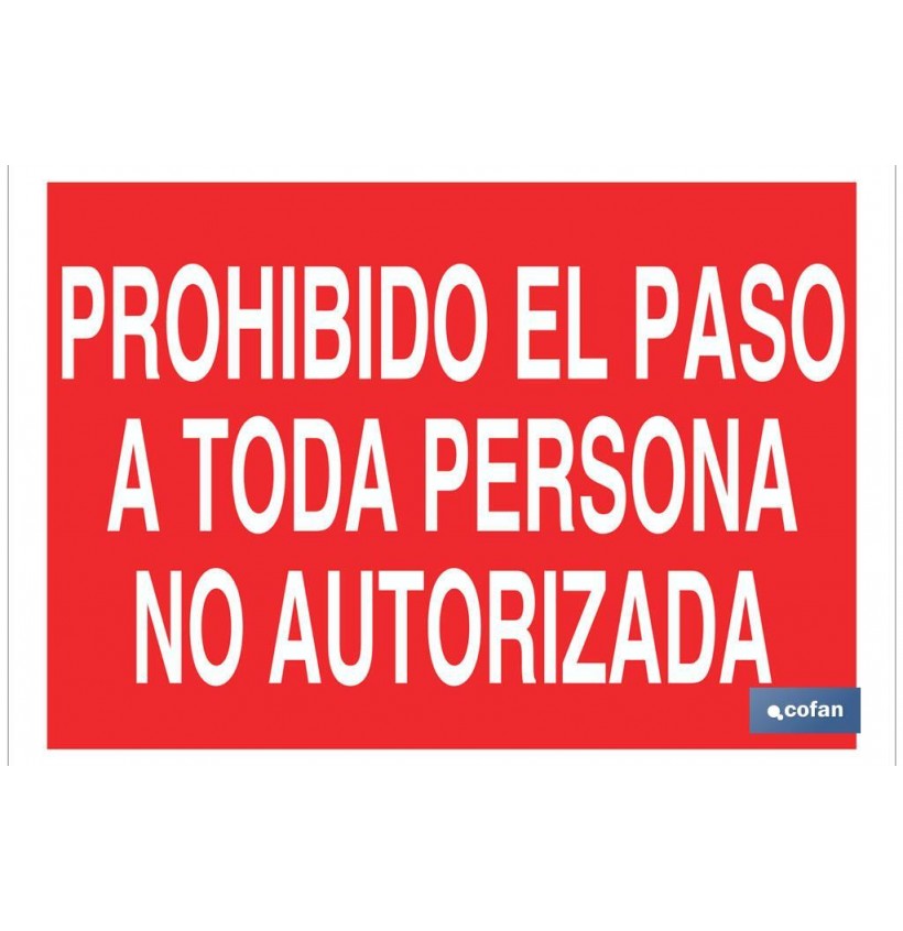 SEÑAL POLIESTIRENO 297X210MM