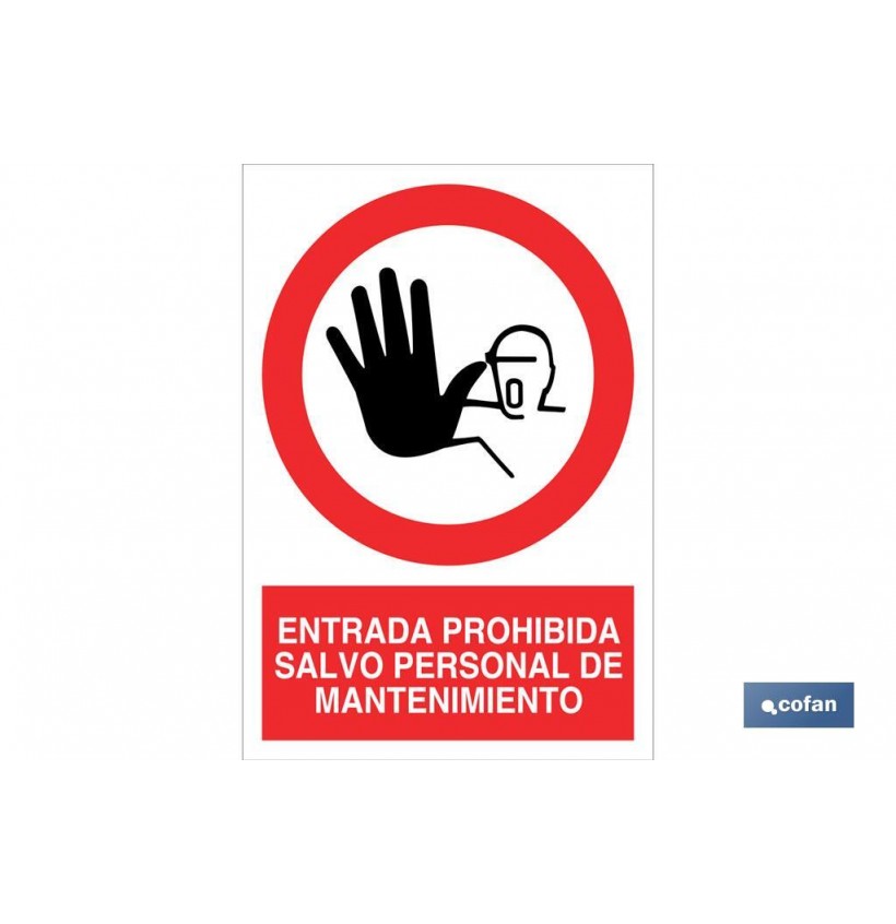 SEÑAL POLIESTIRENO 297X210MM.