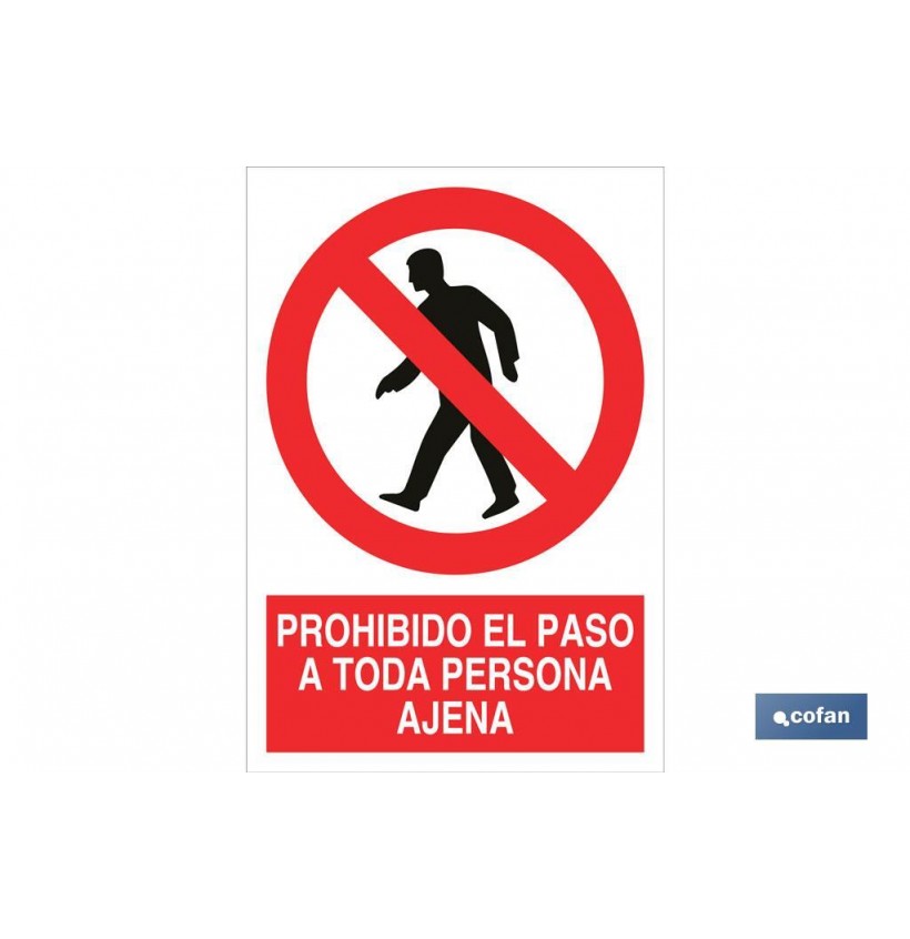 SEÑAL POLIESTIRENO 297X210 MM.
